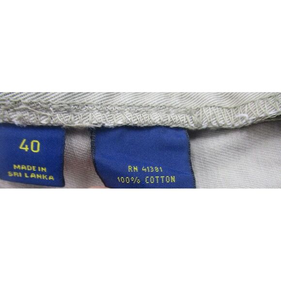 Vintage Polo Ralph Lauren Shorts Mens 40 Beige‎ Khaki Chino Pockets Preppy - Picture 6 of 9